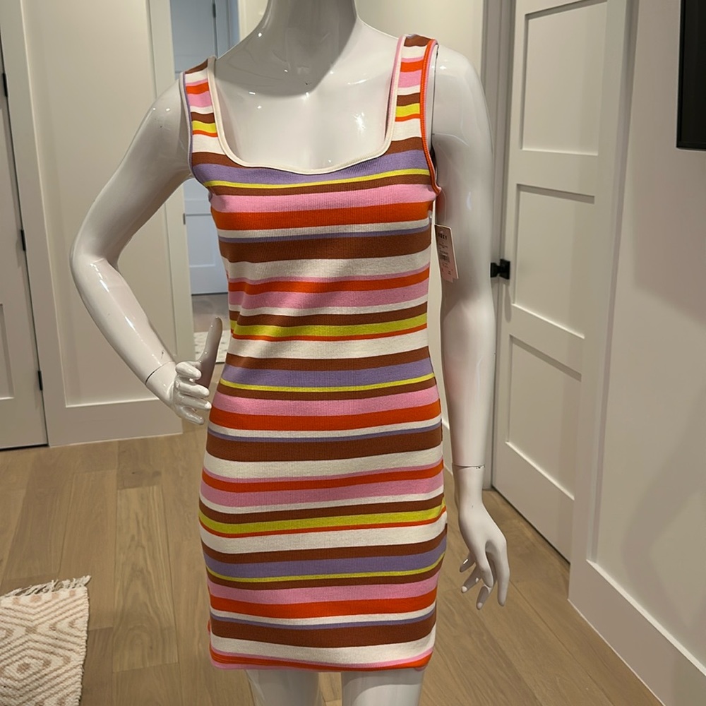 NWT striped ribbed Roxy bodycon dress